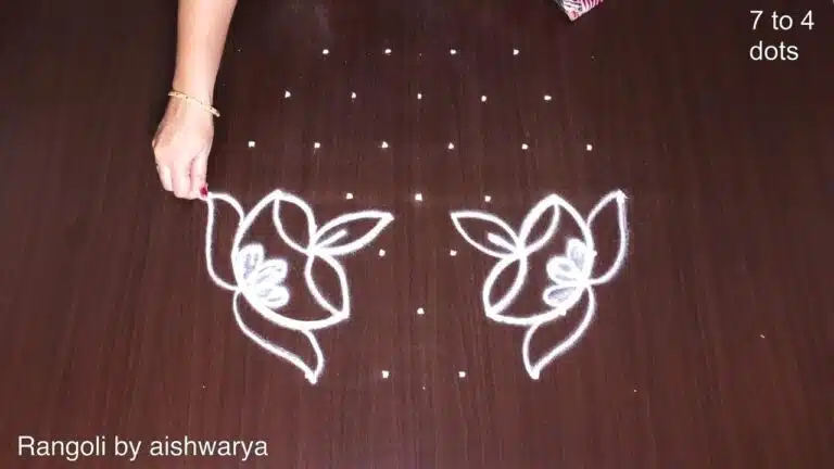 7×4 dots rangoli