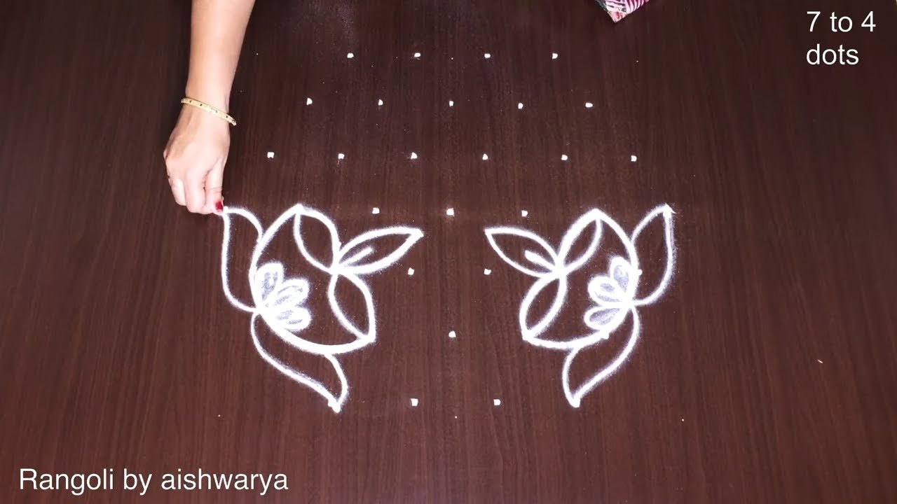Beautiful Daily 7 by 4 Rangoli
