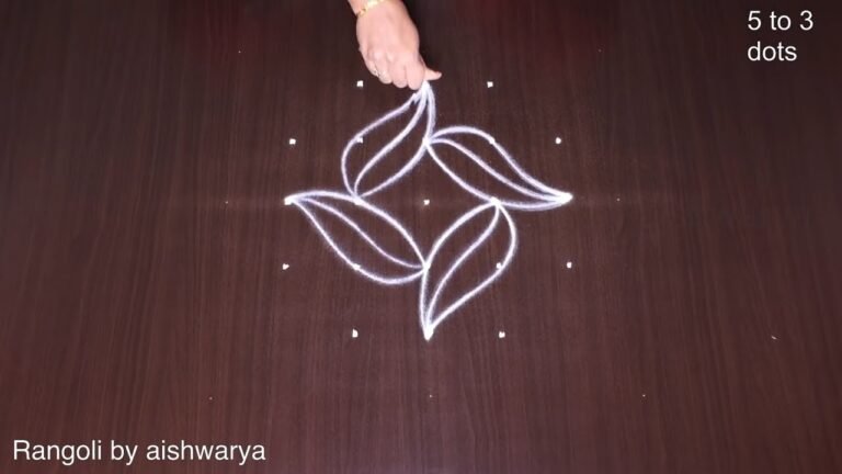5 dots rangoli