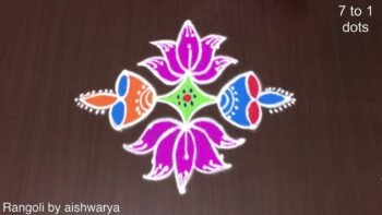 Beautiful Deepam Rangoli Designs 7