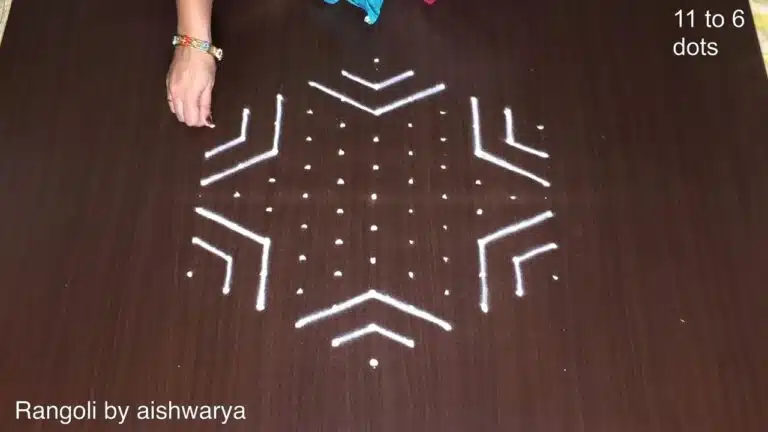 11×6 dots Dhanurmasam muggulu