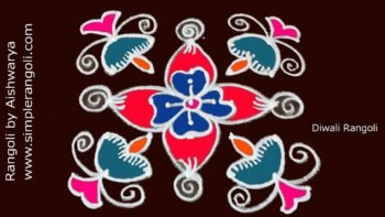 Beautiful Diya Flower Rangoli