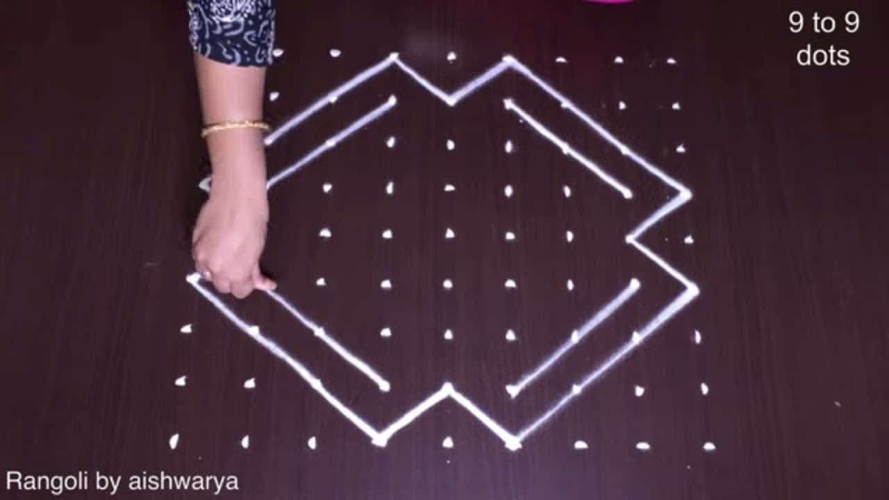 Beautiful Dussehra Easy Rangoli