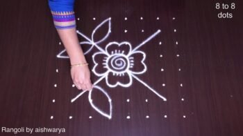 Beautiful Flower Muggulu Designs