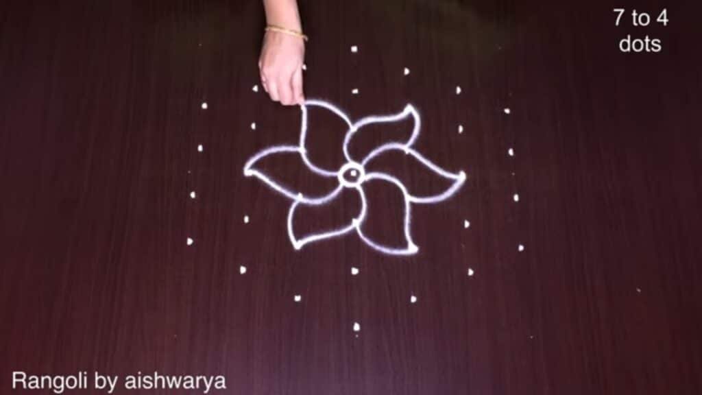 flower padi kolam