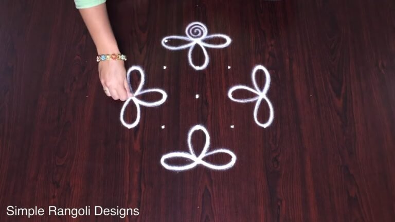 flower rangoli for Wednesday