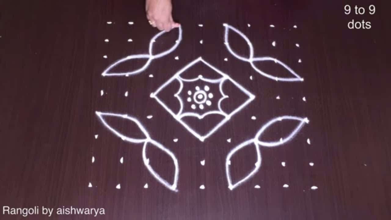 Beautiful Flower Rangoli Muggulu