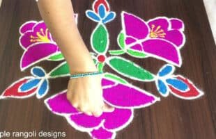 Beautiful Flowers Rangoli 7