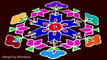 Beautiful Flowers Rangoli Kolam