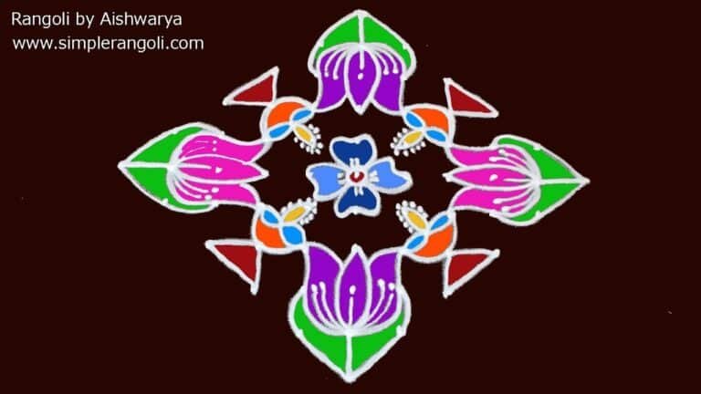 lotus deepam rangoli