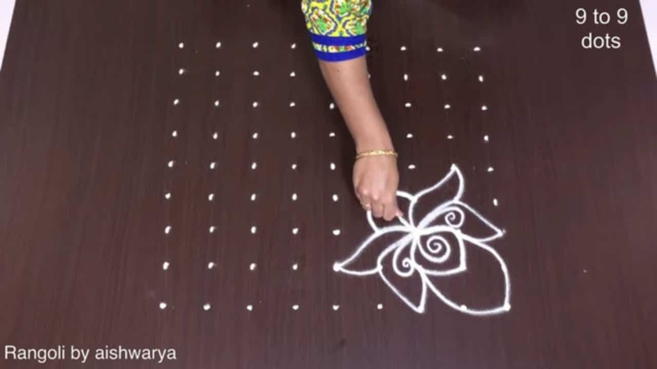 Beautiful Muggulu Easy Rangoli