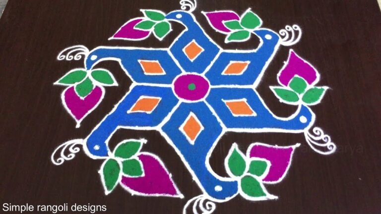 Sankranti peacock rangoli