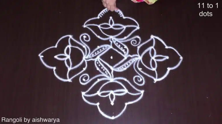 11-to-1 dot rangoli