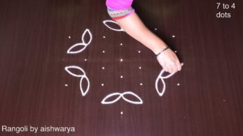 Beautiful Rangoli Drawing on Floor