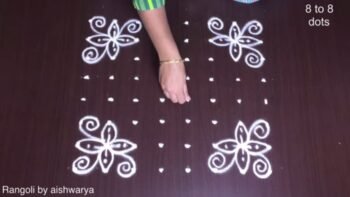 Beautiful Rangoli Muggulu With 8