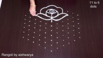 Beautiful Rose Flower Rangoli