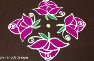 Beautiful Rose Flowers Rangoli
