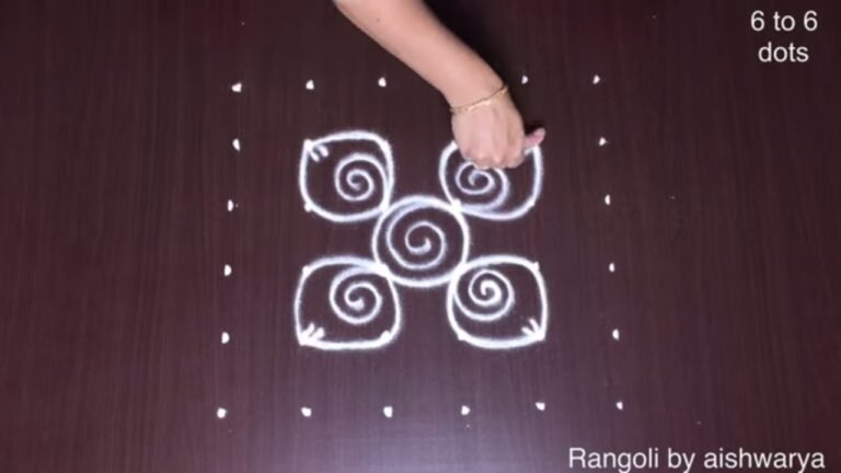 6×6 dots chukkala kolam