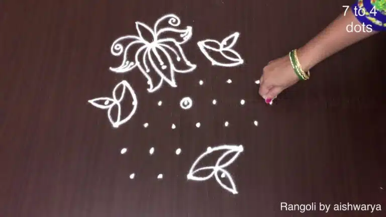 7×4 dots Dhanurmasam muggulu