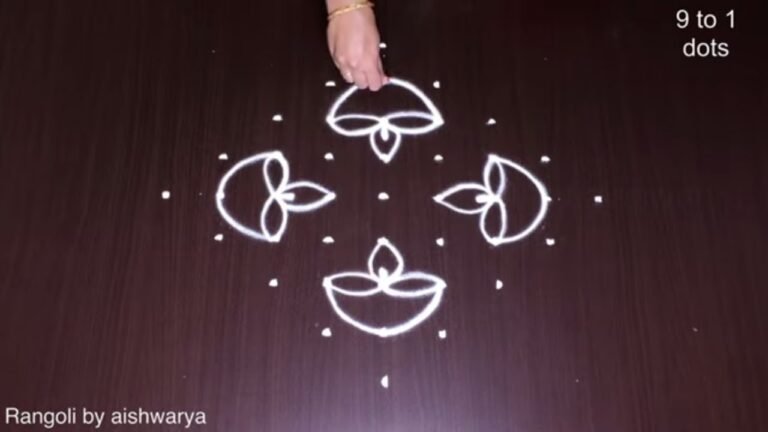 Diwali kolam for beginners