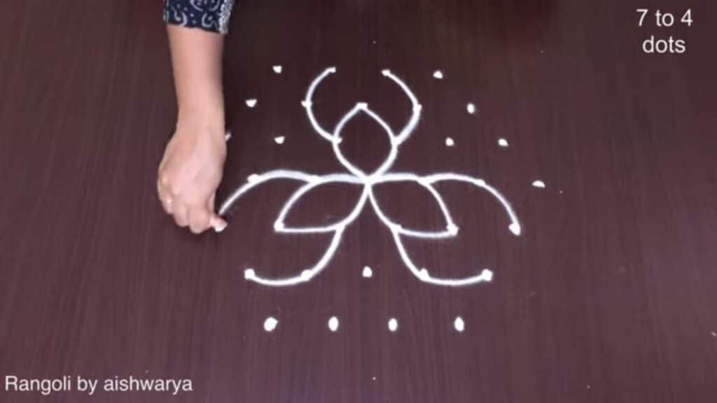 7×4 dots kolam