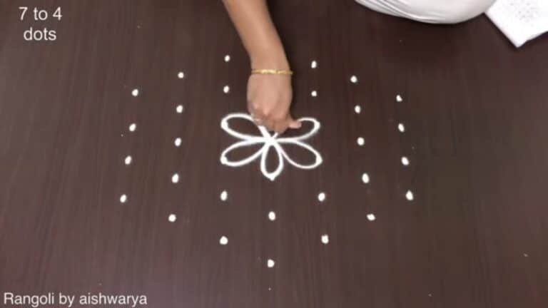 Beginners Six Deepalu Muggulu 7×4