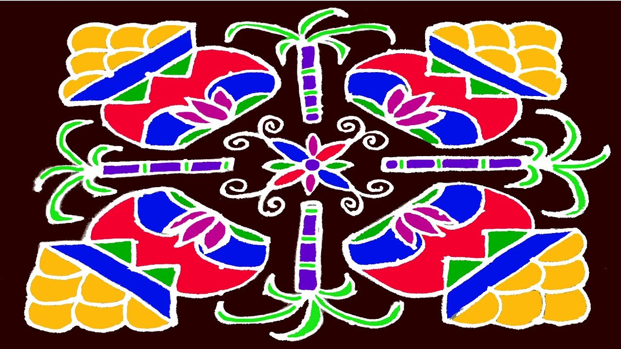 Bhogi Kundala Muggulu for Sankranthi