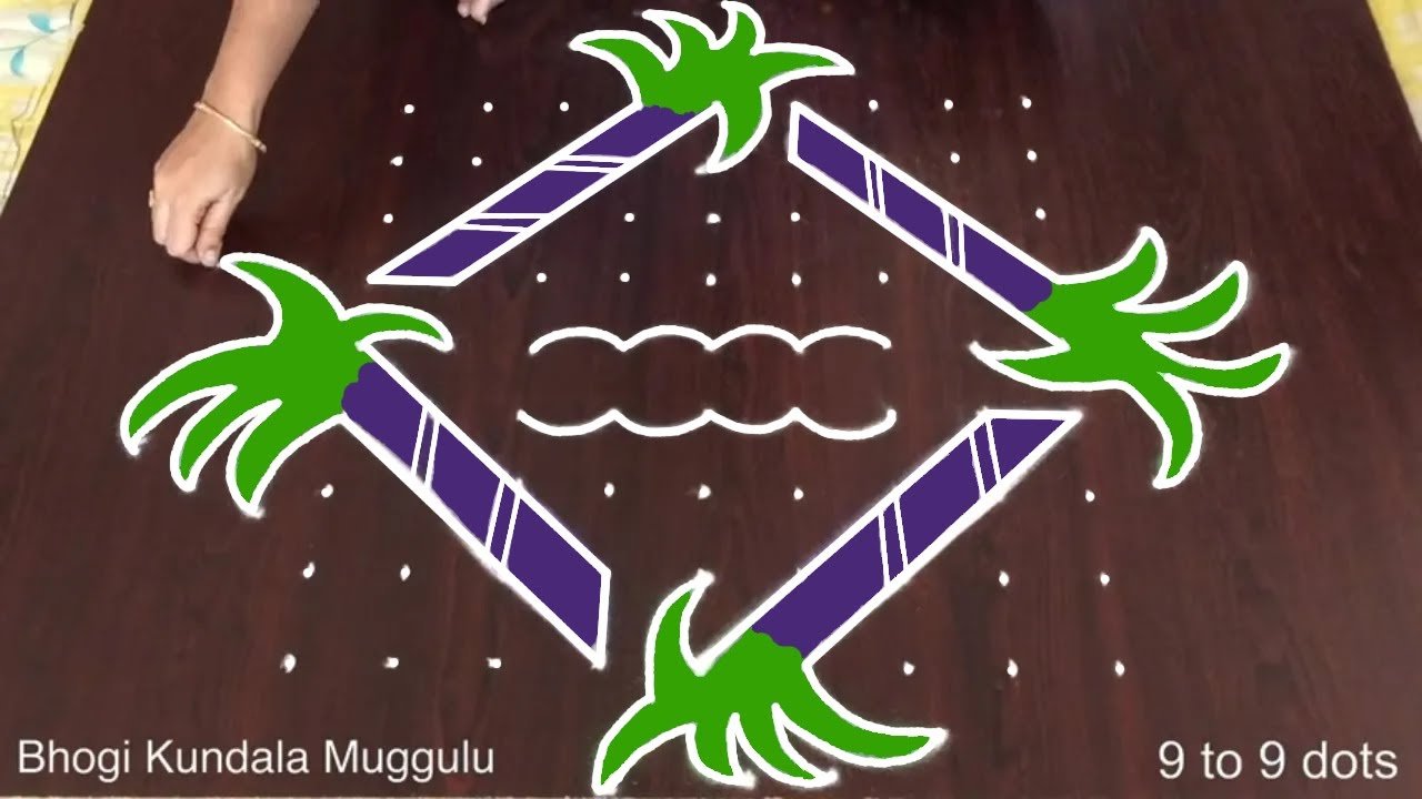 Bhogi Muggulu 9 to 9 Dots