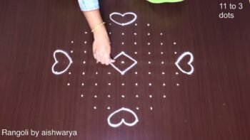 Big Diya Kolam Simple