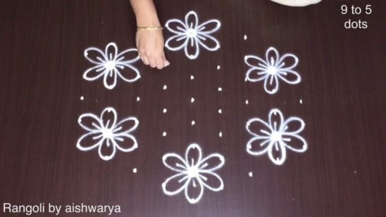 big flower kolam muggulu 95 9246