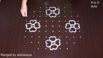 Big Flower Muggulu for Festival