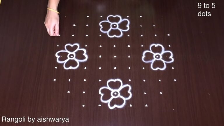 big flower muggulu for festival 9267