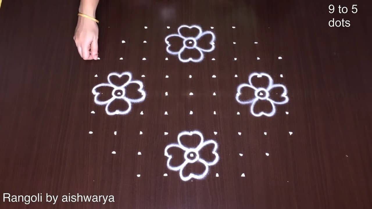 Big Flower Muggulu for Festival