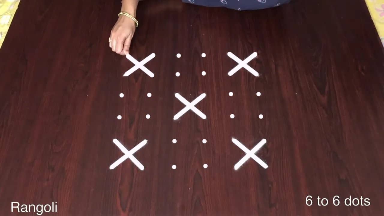 Border Design 6 Into 6 Traditional Kolam