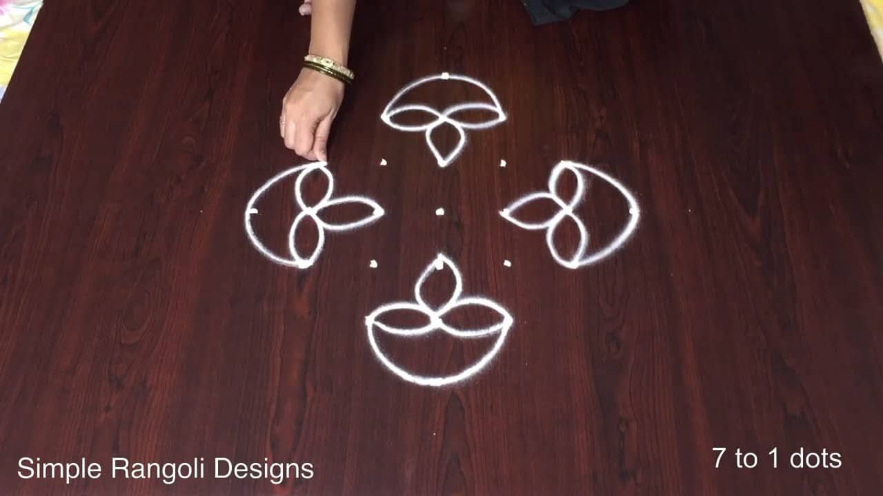 Border Muggulu Designs Simple