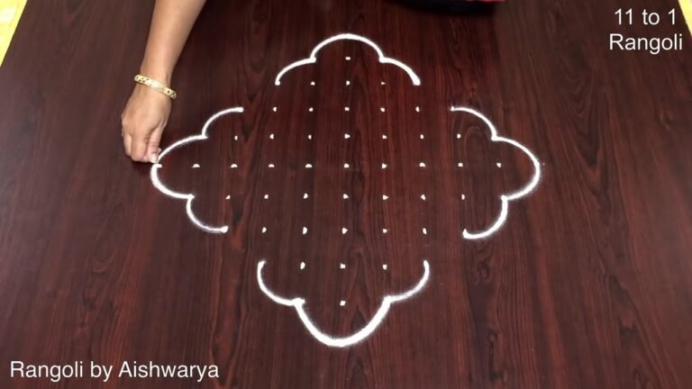 11 dots butterfly kolam
