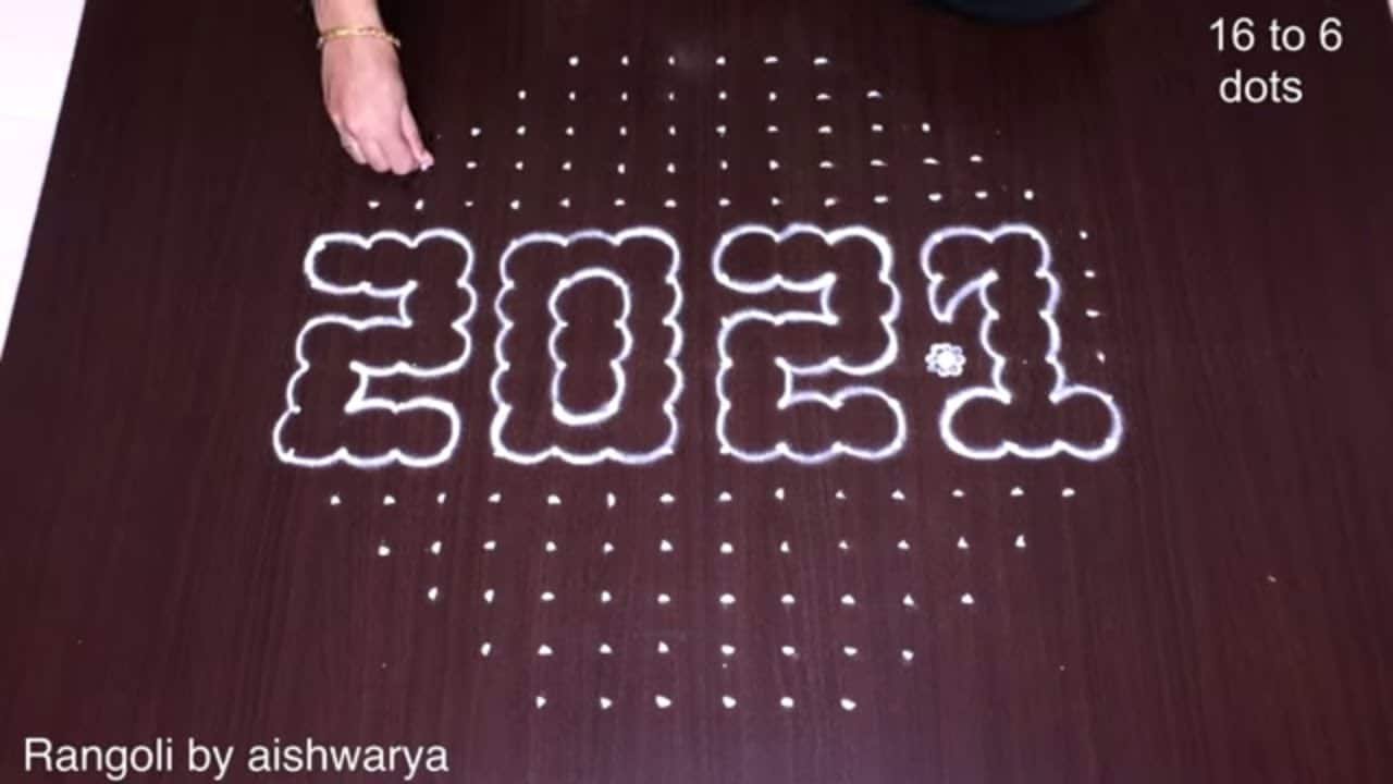 Butterfly Kolam 16 Into 6 Festival Rangoli