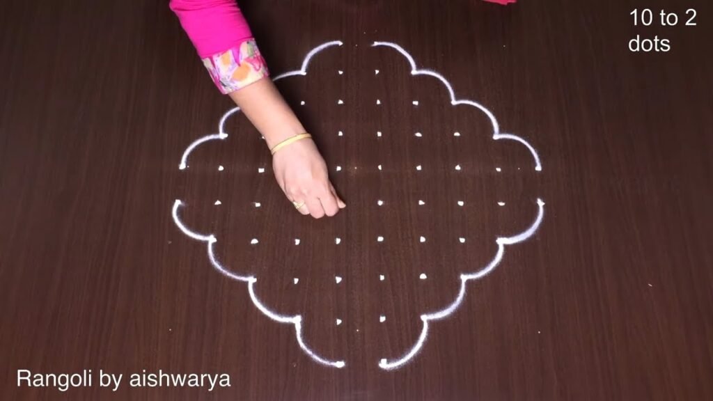 10×2×2 dots butterfly kolam