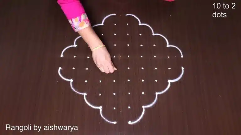 10×2×2 dots butterfly kolam