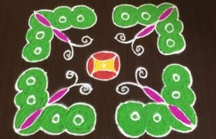 Butterfly Rangoli Designs With 8 to 8