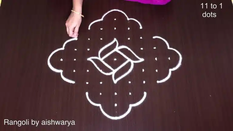 Butterfly Rangoli For Festival drawn at home doorstep