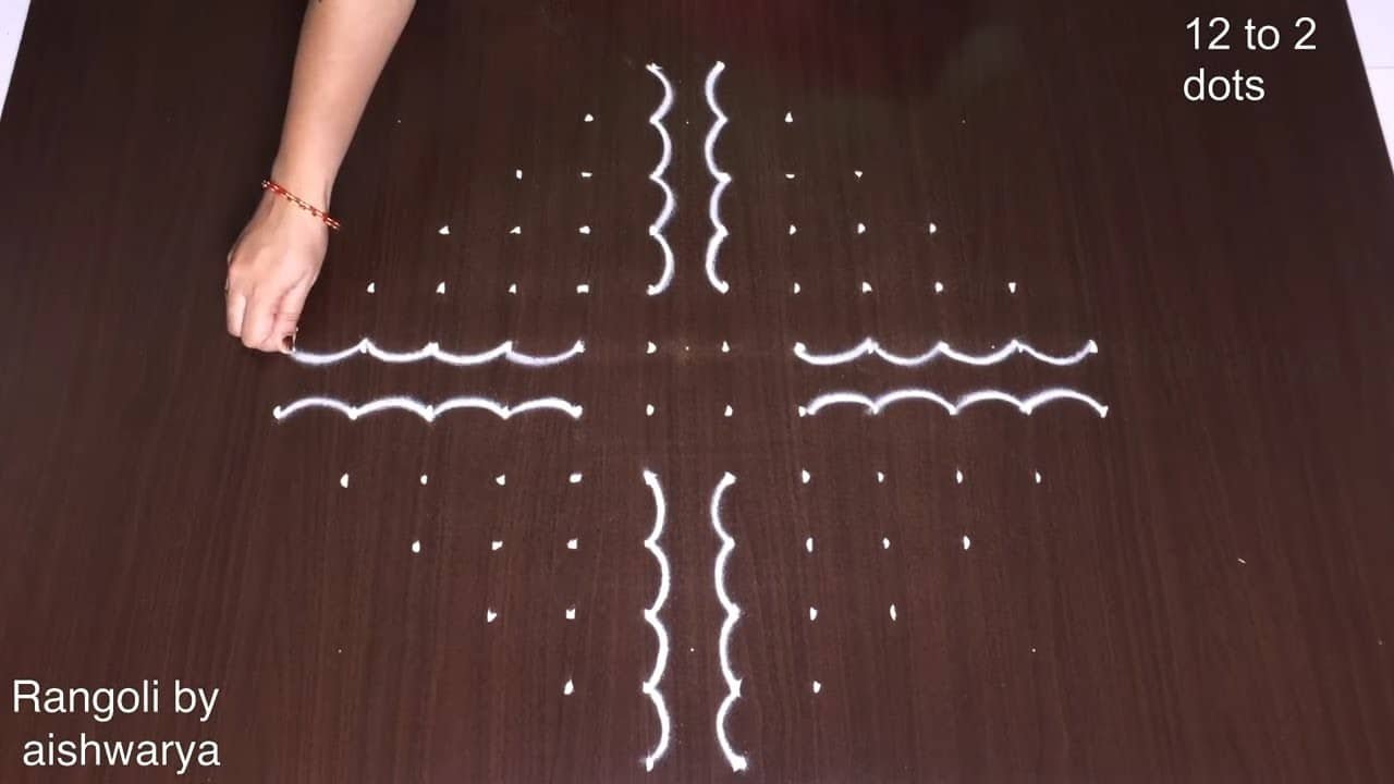 Butterfly Rangoli With 12×2