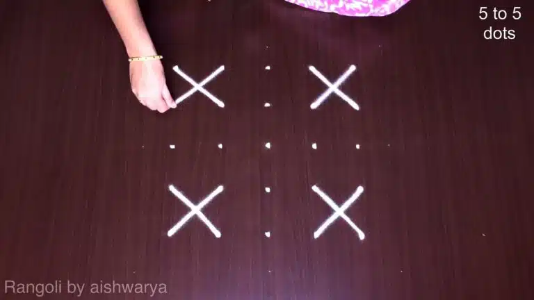 5×5 dots chinna muggulu
