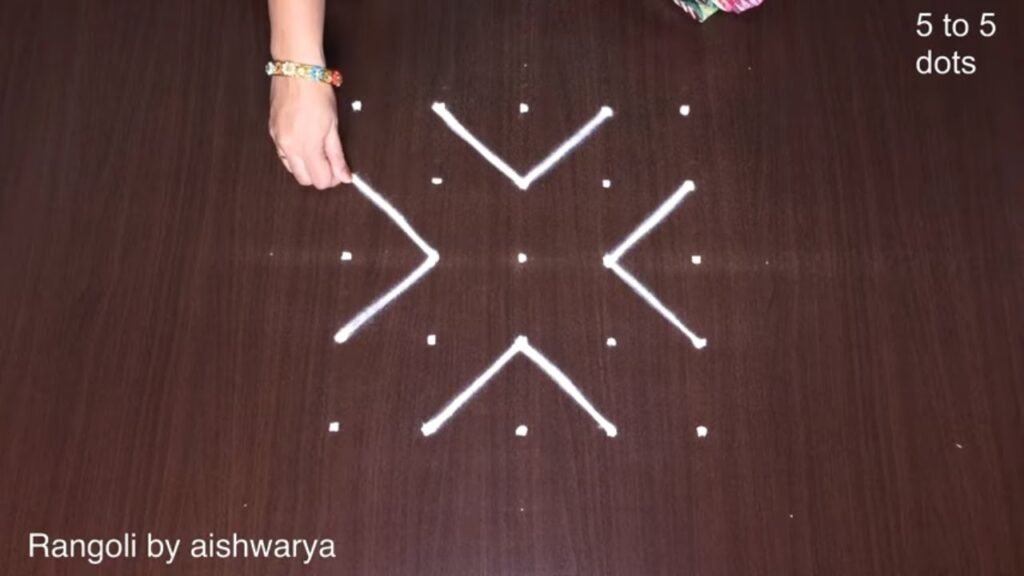 5×5 dots chinna muggulu