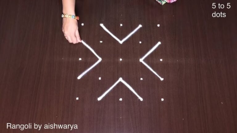 5×5 dots chinna muggulu