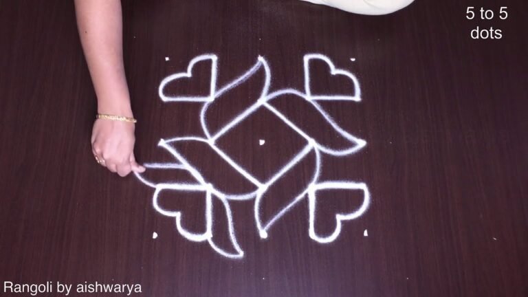 5×5 dots chinna muggulu