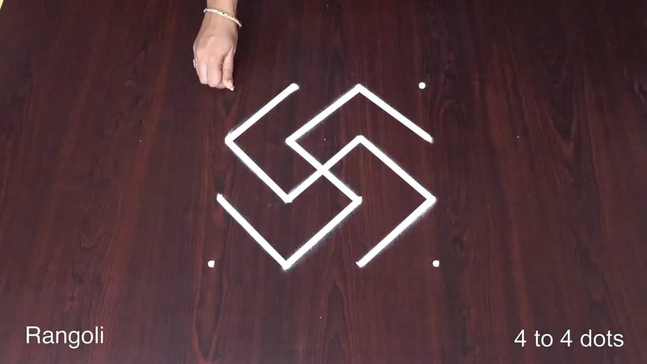 Chinna Muggulu With Side Borders