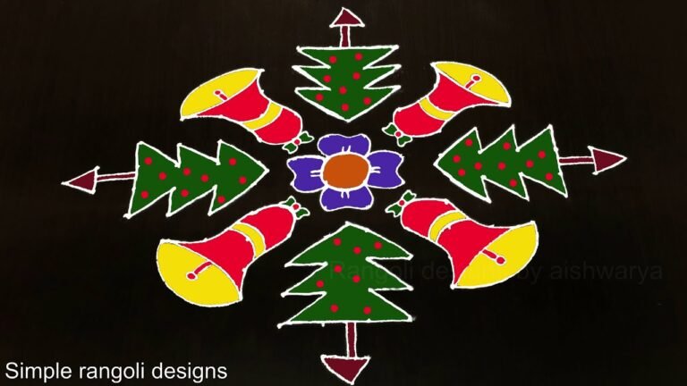 colourful Christmas muggulu