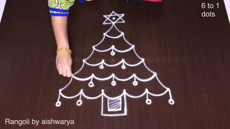 Christmas tree rangoli