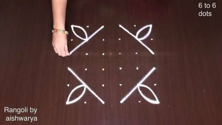 6×6 dots chukkala kolam